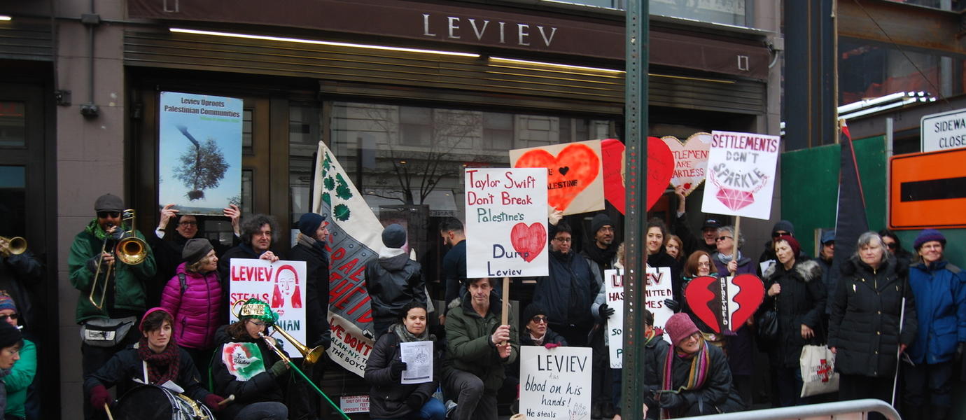 Valentine's Day protest at Leviev NYC on Feb 6, 2016